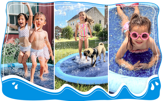 PISCINA CON CHORROS DE AGUA ANTIDESLIZANTE